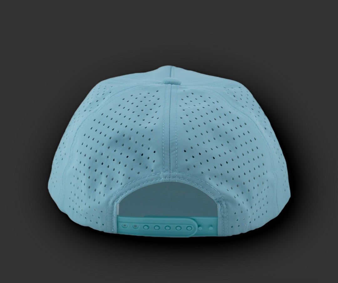 Perforated Light Blue / Gold Rope ETA Late October Blank Rope Hats