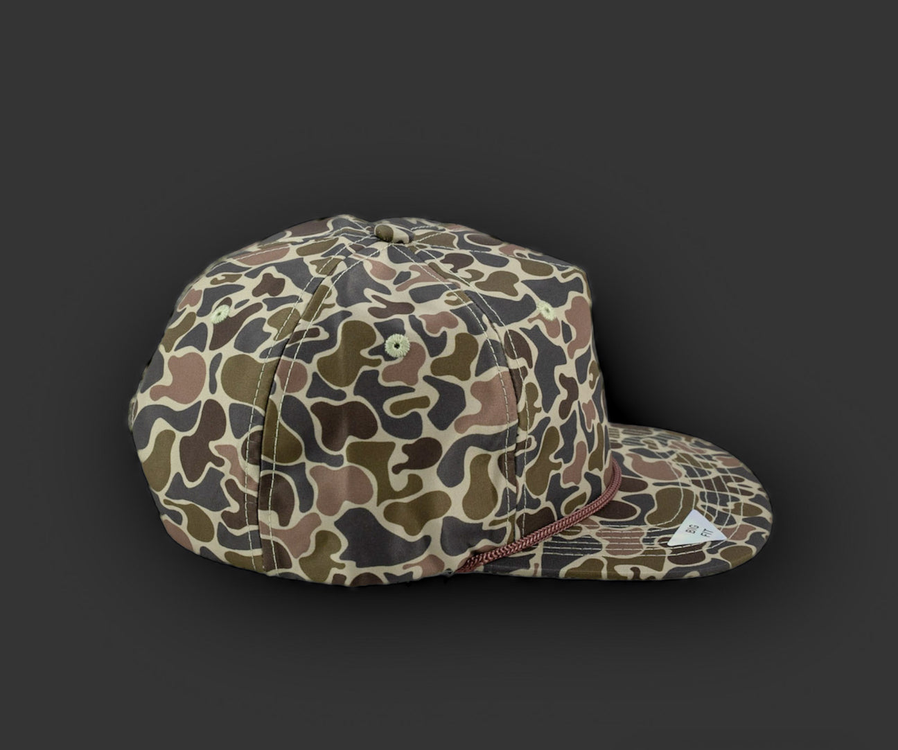 Big Fit Bayou Camo / Brown Rope – Blank Rope Hats