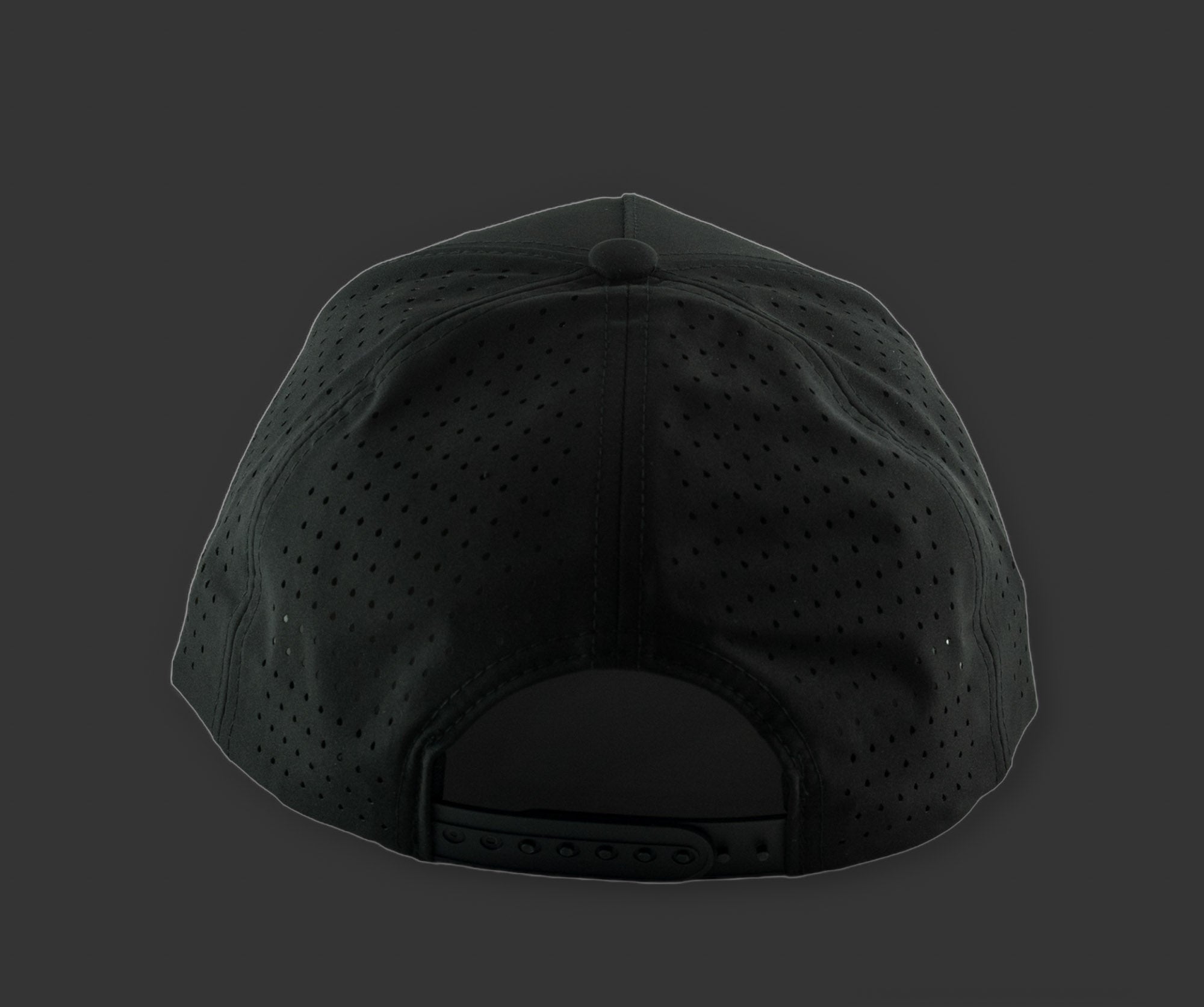 Perforated Structured Black / Black-Orange Rope – Blank Rope Hats