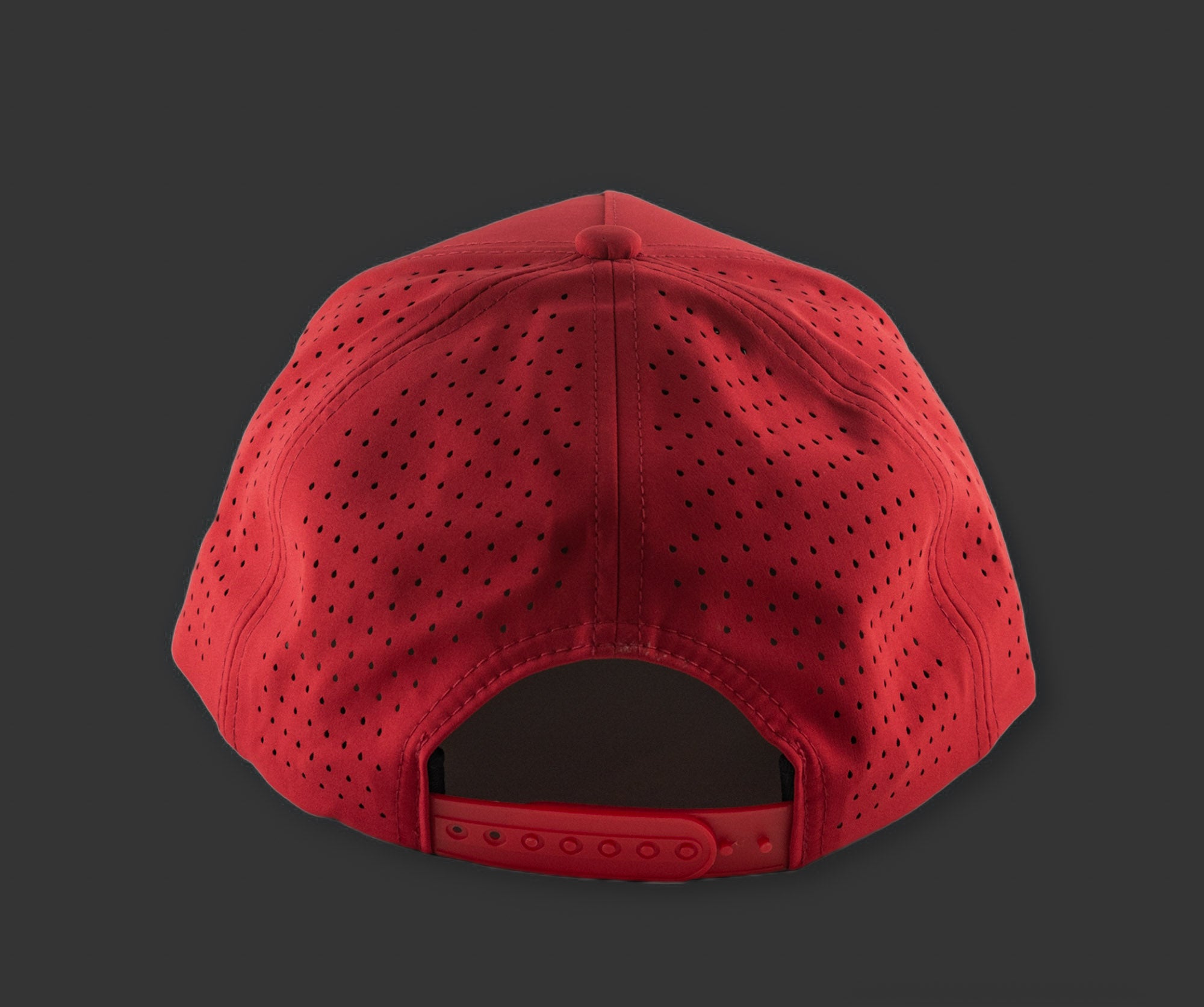 Perforated Structured Red / Silver-White Rope – Blank Rope Hats