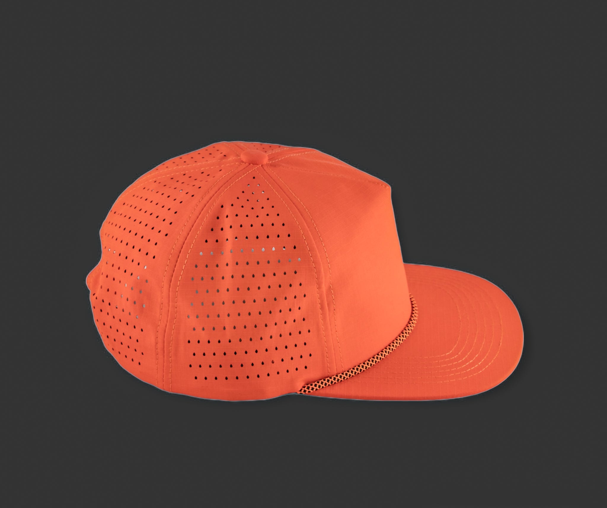Perforated Plaid Nylon Orange / Orange-Black Rope – Blank Rope Hats