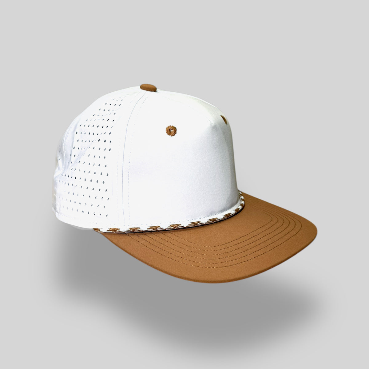 Perforated Structured White-Burnt Orange / White-Orange Rope – Blank ...