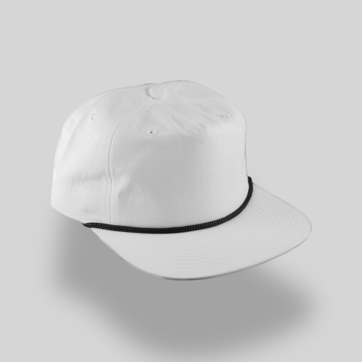 Polyester White / Black Rope – Blank Rope Hats