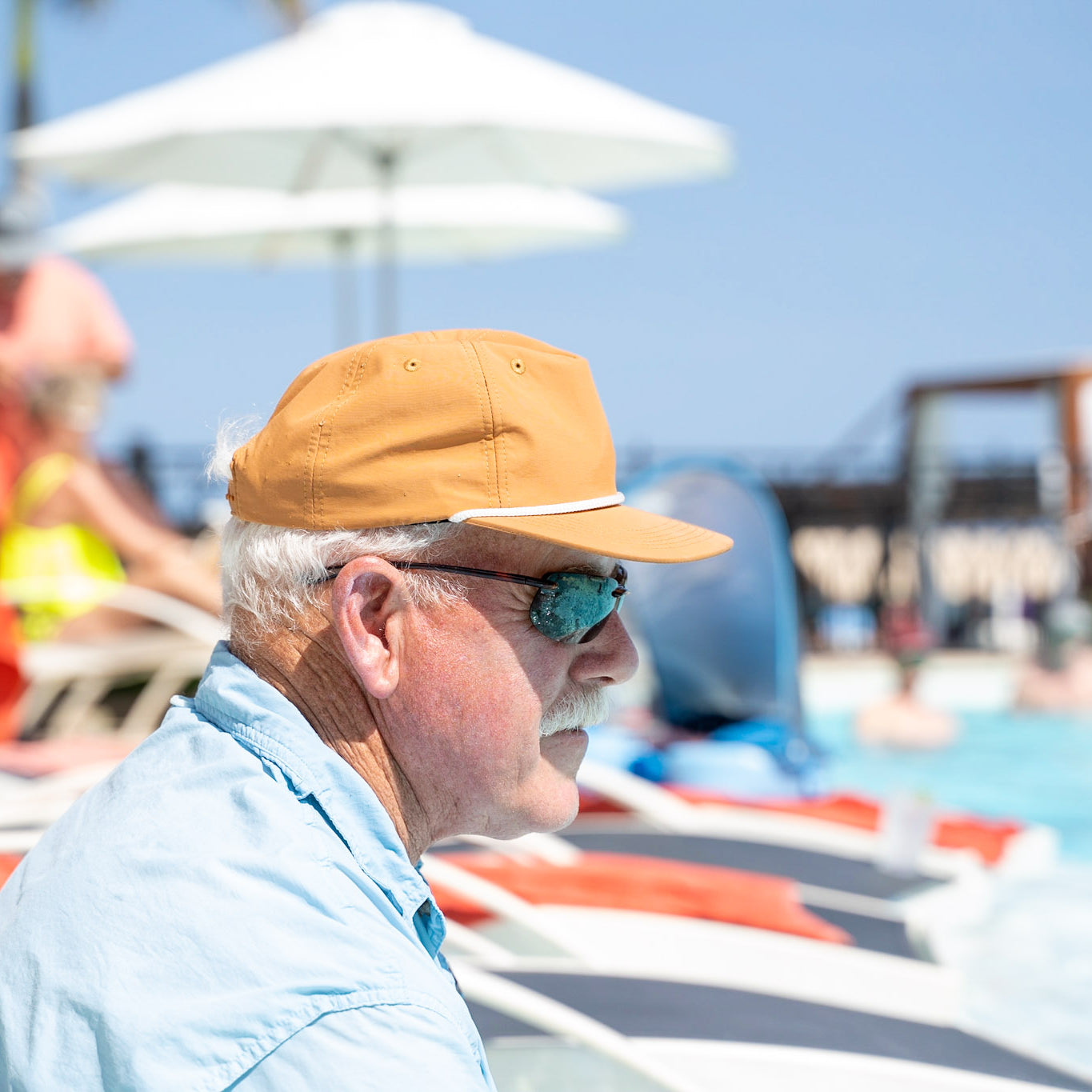 Trucker Hat Blank Rope Cord Off White/Deep Forest A-Frame Equip